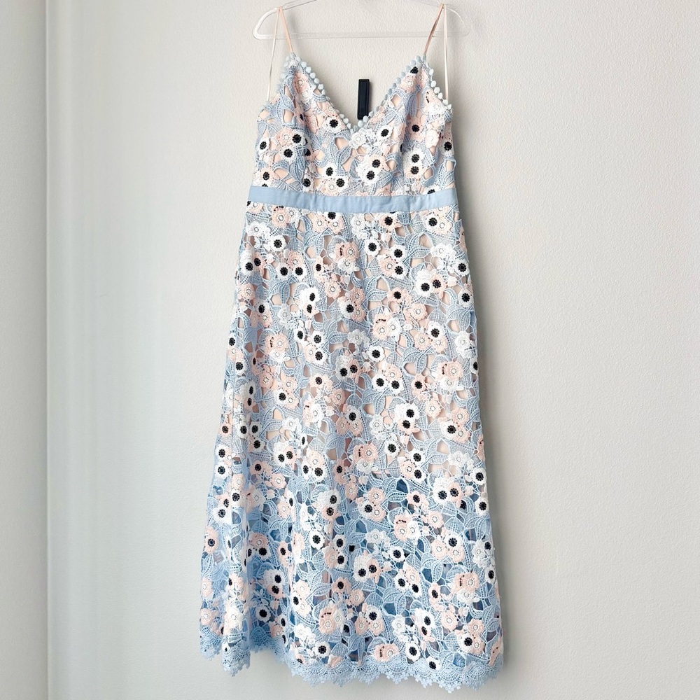 Talulah Lace Midi Dress Pastel Floral Coquette Infatuation Size XL MSRP $320